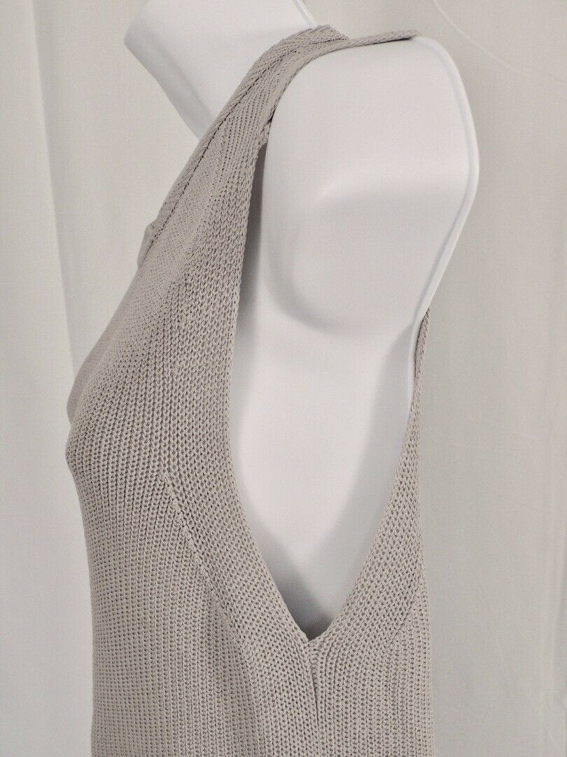 WILFRED Women's Gray Ribbed Knit Sleeveless Tunic Sweater Sz S - Image 5