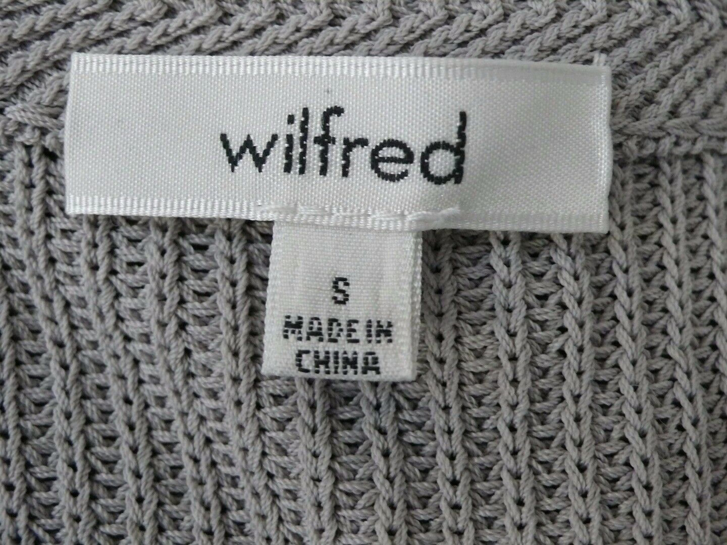 WILFRED Women's Gray Ribbed Knit Sleeveless Tunic Sweater Sz S - Image 7