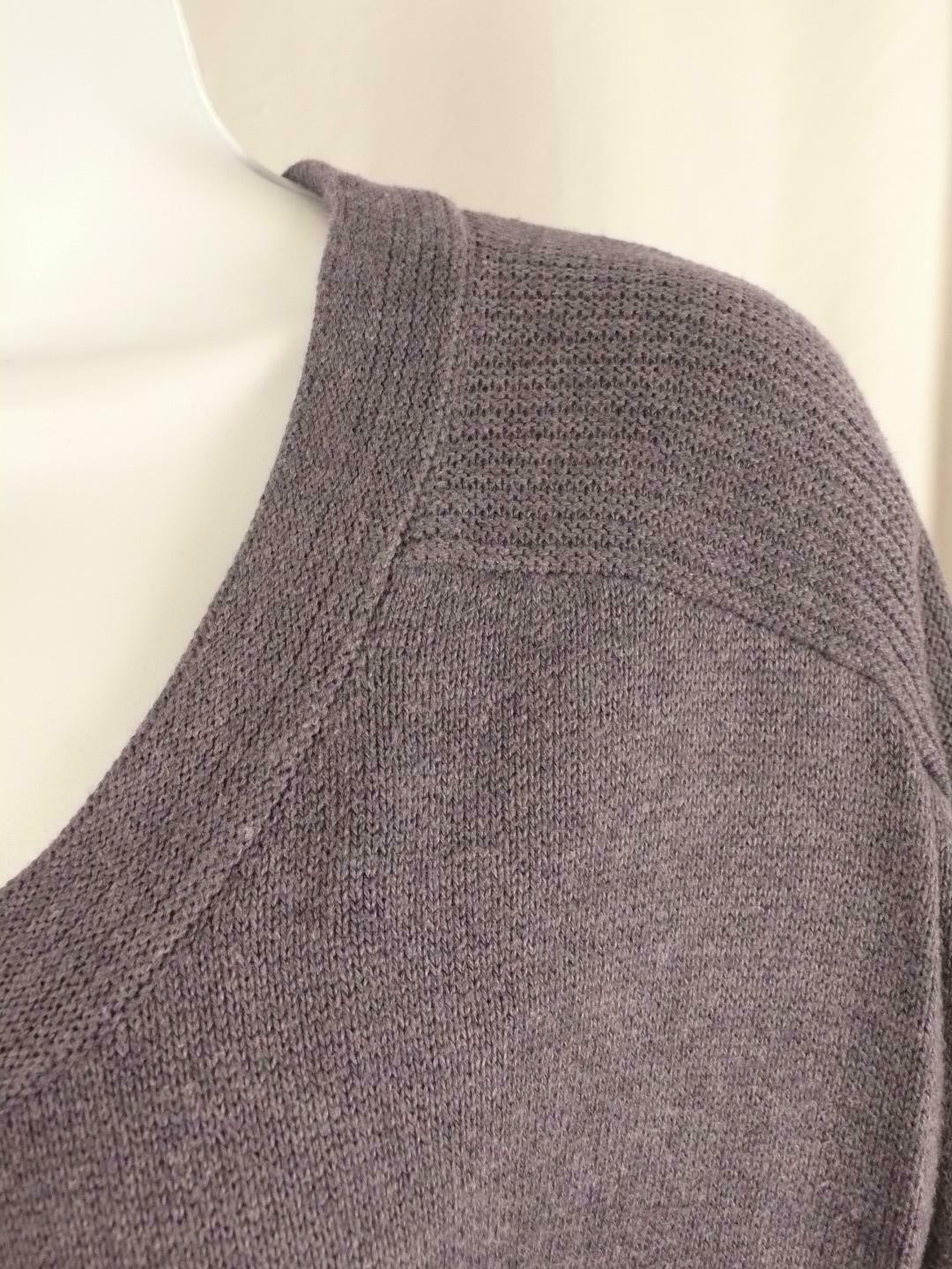 AMBER SUN COLLECTION Womens Blue Soft Cotton Blend Cap Sleeve Sweater Dress Sz M - Image 5