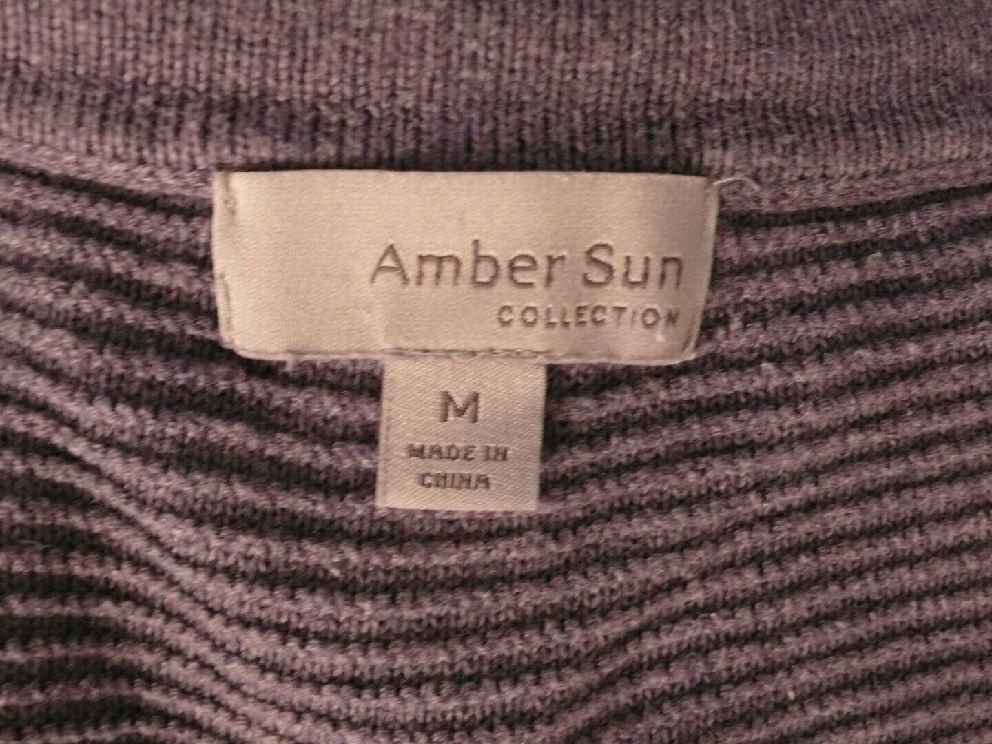 AMBER SUN COLLECTION Womens Blue Soft Cotton Blend Cap Sleeve Sweater Dress Sz M - Image 7