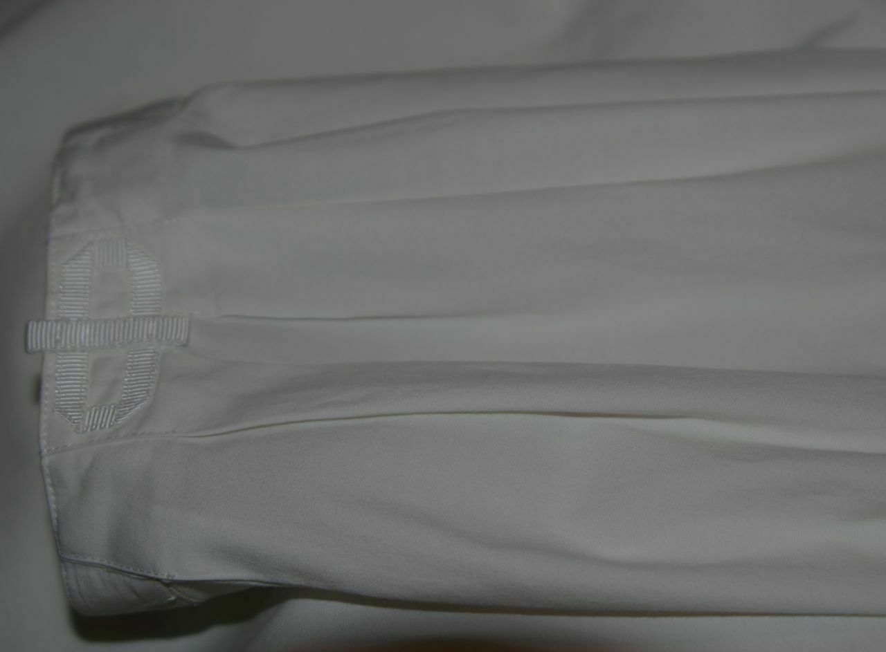 BADGLEY MISCHKA Womens White 3/4 Sleeve V-Neck Grosgrain Ribbon Detail Tunic SzL - Image 6