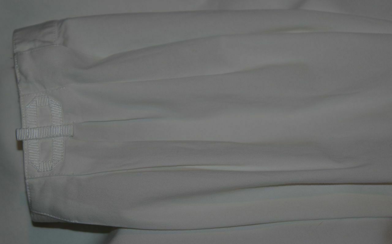 BADGLEY MISCHKA Womens White 3/4 Sleeve V-Neck Grosgrain Ribbon Detail Tunic SzL - Image 7