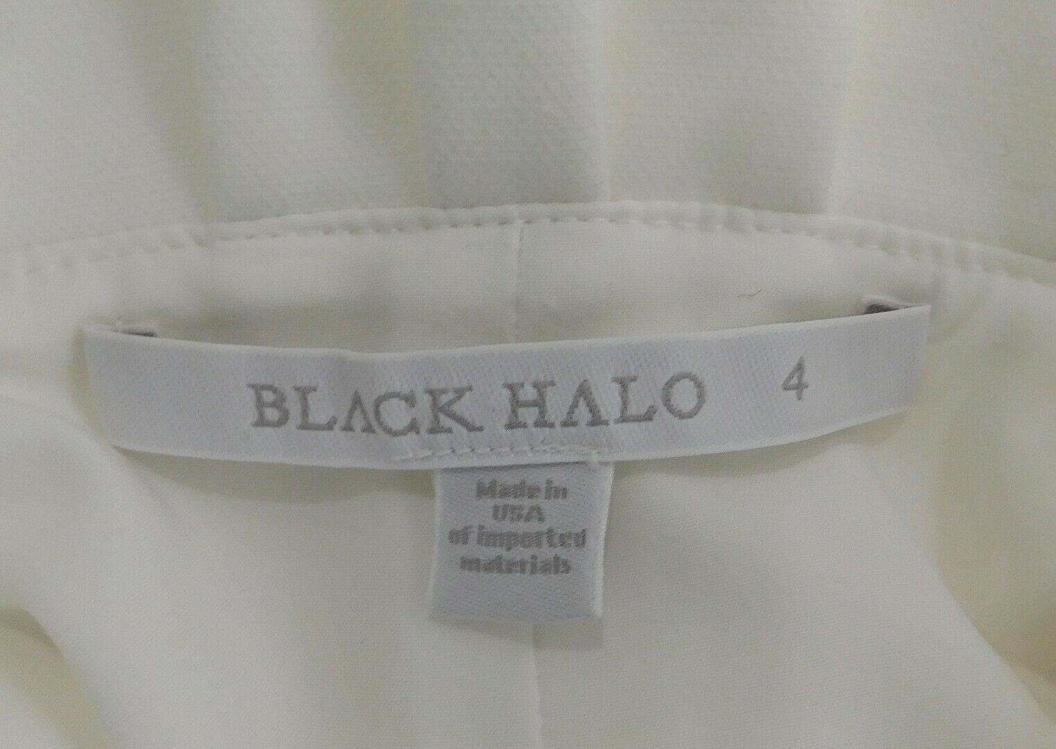 BLACK HALO Women's Cream Sleeveless V-Neck Cropped Antoinette Jumpsuit Sz 4 $375 - Image 7