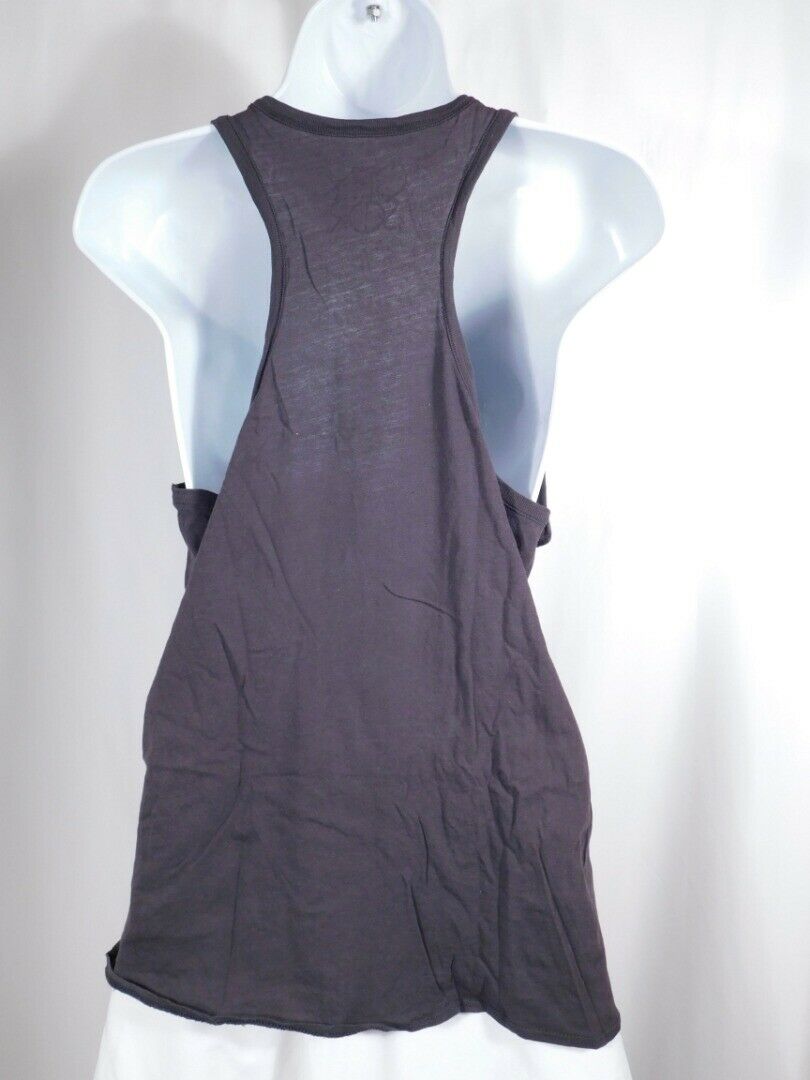 CHA SOR Women's Charcoal Gray Race Back "LOVE" Tank Top Sz L - Image 5