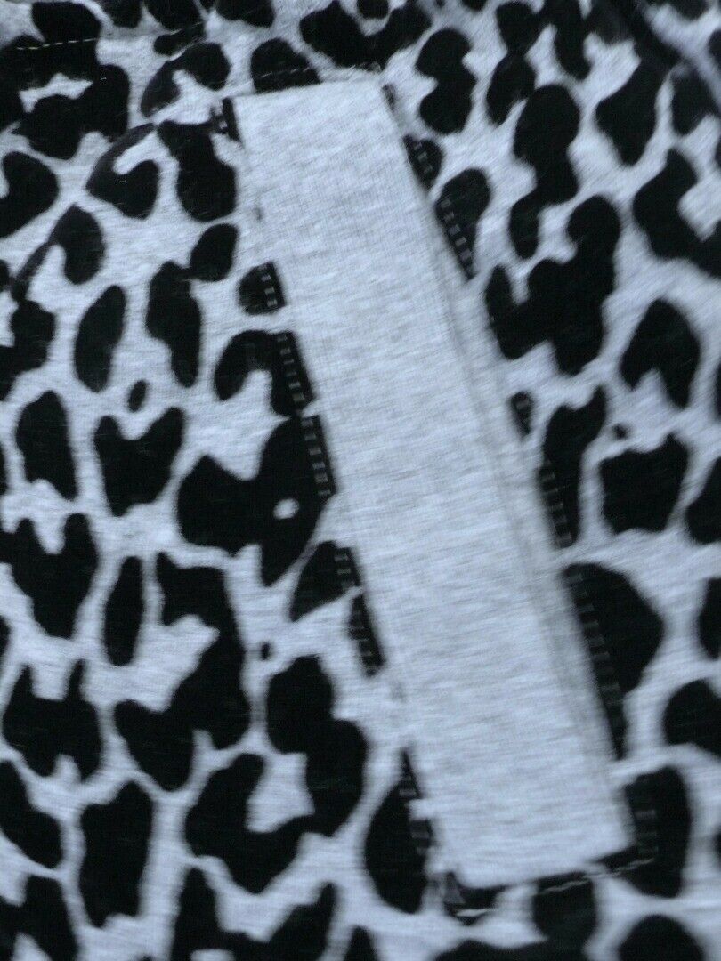 CREWCUTS Girls Gray Black Animal Print Cotton Stretch Knit Lounge Pant Sz 7 - Image 6