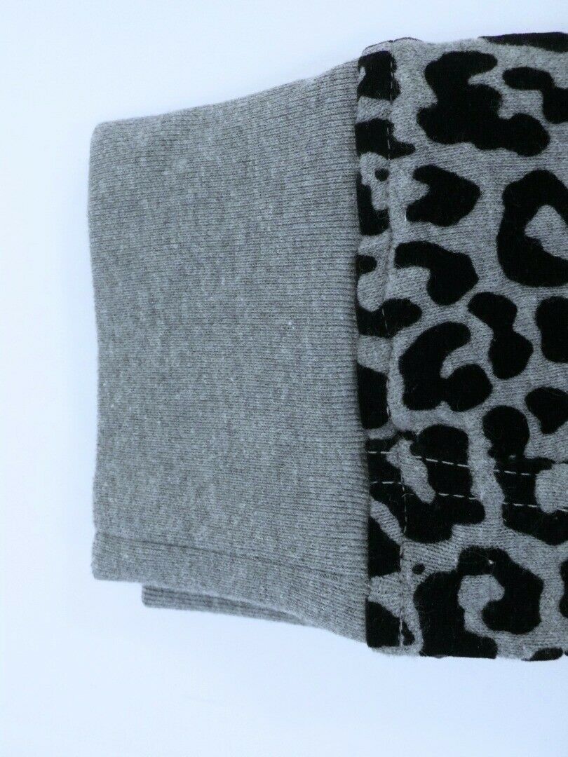CREWCUTS Girls Gray Black Animal Print Cotton Stretch Knit Lounge Pant Sz 7 - Image 8