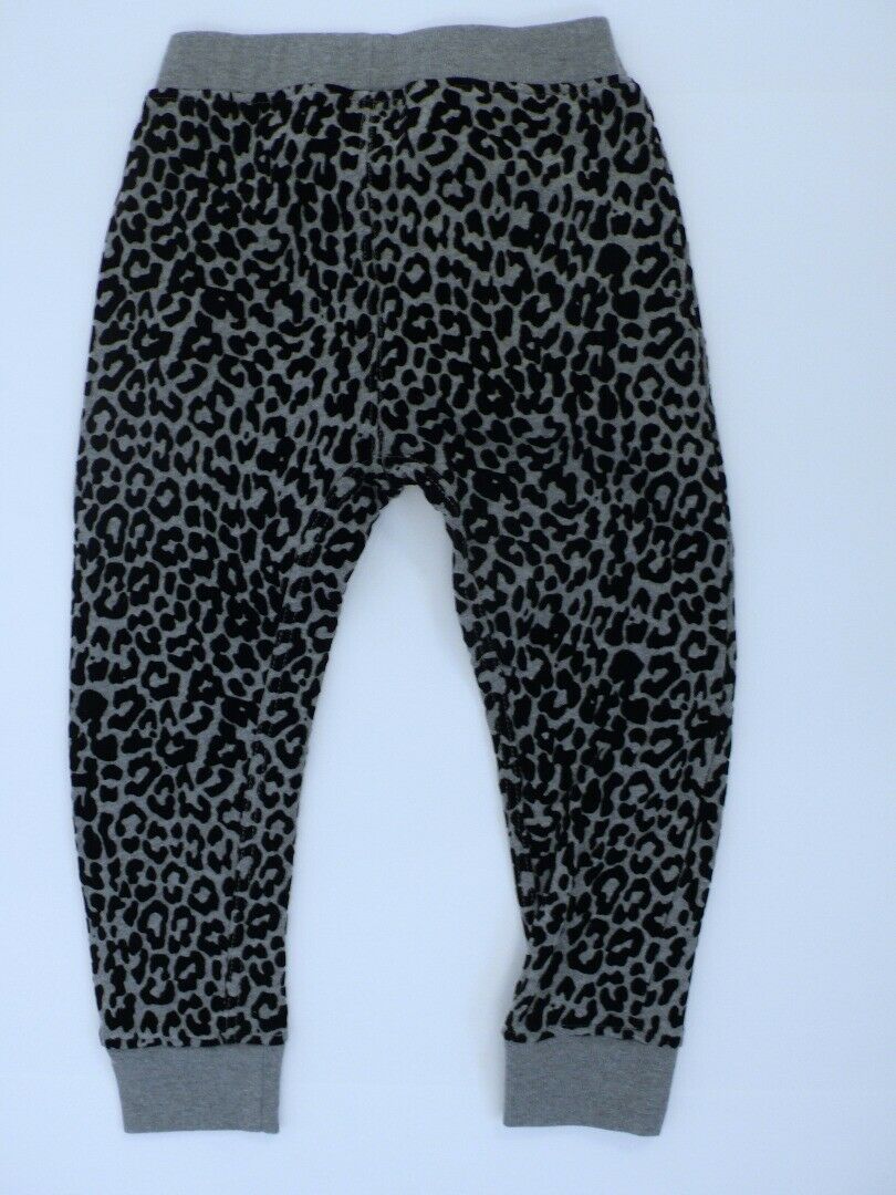 CREWCUTS Girls Gray Black Animal Print Cotton Stretch Knit Lounge Pant Sz 7 - Image 9