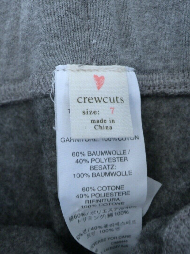 CREWCUTS Girls Gray Black Animal Print Cotton Stretch Knit Lounge Pant Sz 7 - Image 10