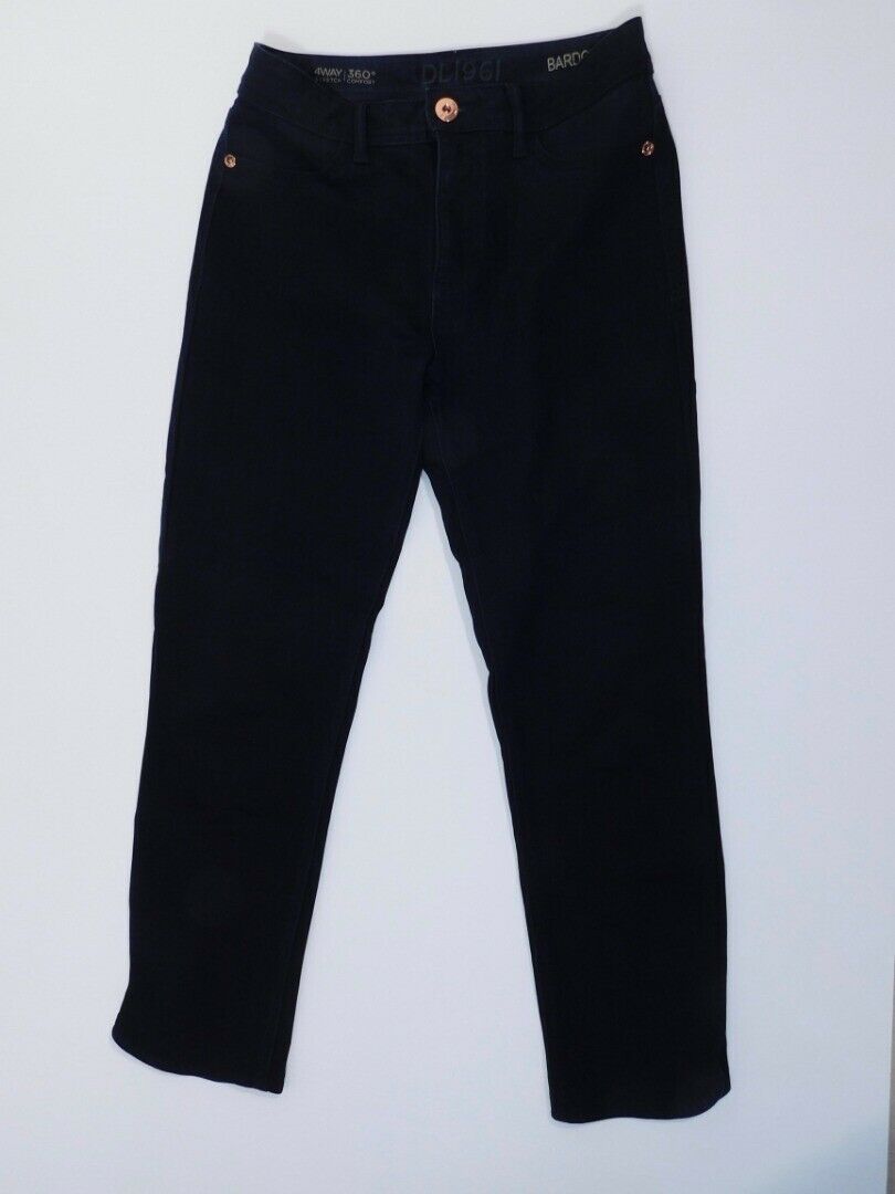 DL1961 Women's Dark Wash Bardot High Rise Cropped Flatiron Jean Sz 27 - Image 4