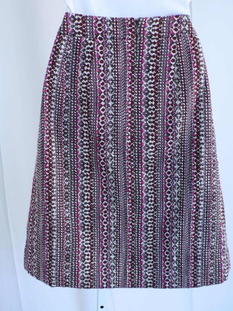 ETCETERA Women's Purple Cranberry Fuchsia Tweed Skirt Sz 2 - Image 4