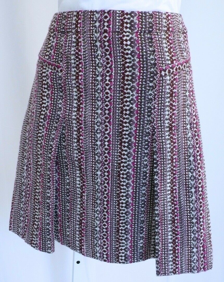ETCETERA Women's Purple Cranberry Fuchsia Tweed Skirt Sz 2