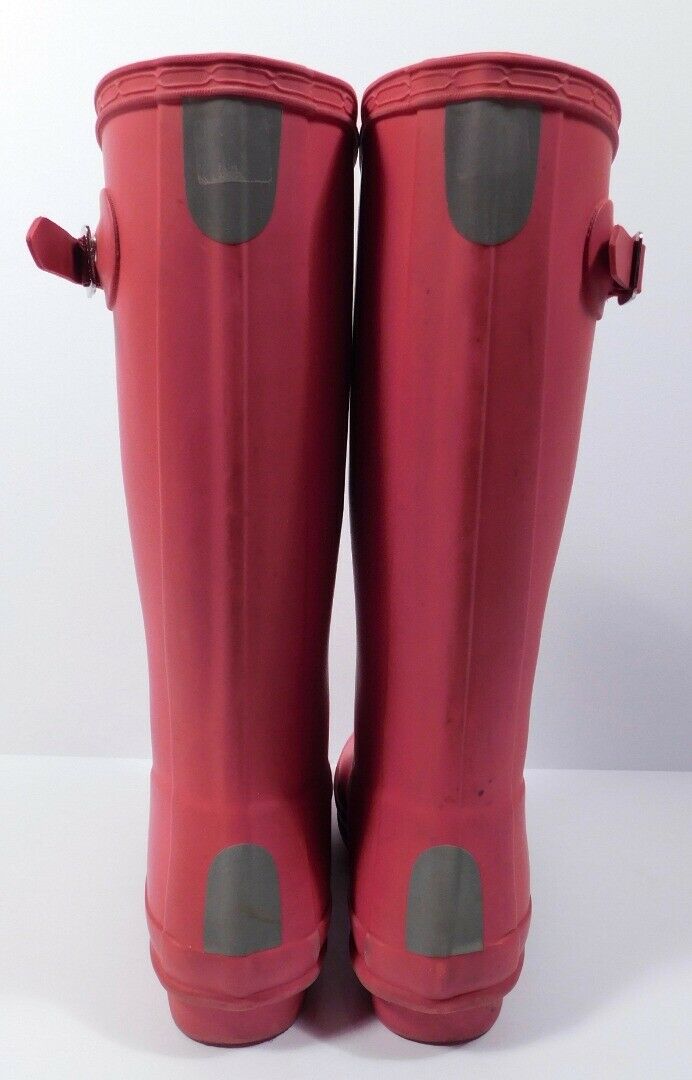 HUNTER Boots Kids Bright Pink Rain Boot Sz G3 B2 - Image 8