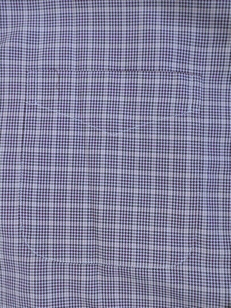 JOS A BANKS Mens Brown Micro Check Cotton Tailored Fit Button Front Shirt Sz L - Image 4