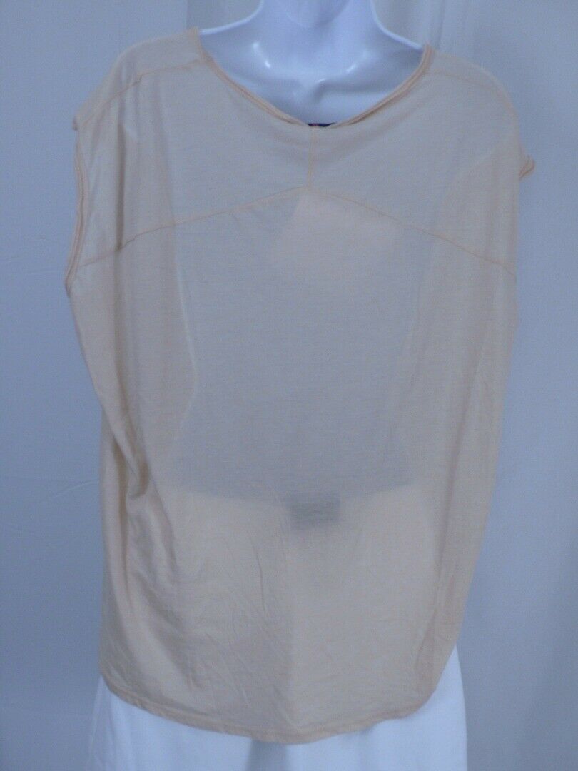 JUNK FOOD Women's Off White Cotton Gray Graphic Smiley Face SS T Shirt Sz Xs S - Image 7
