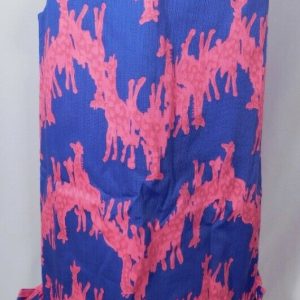 LILLY PULITZER NWOT Girls Purple & Fuchsia Giraffe Print Cotton Shift Dress Sz 7