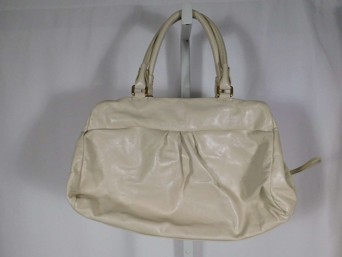 MARC BY MARC JACOBS Beige Leather Zip Close Satchel Handbag - Image 6