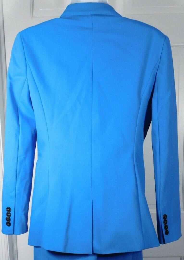 MARELLA Women's Turquoise Cotton Stretch Flat Front Cropped Pant Suit Sz 6 $770 - Image 6