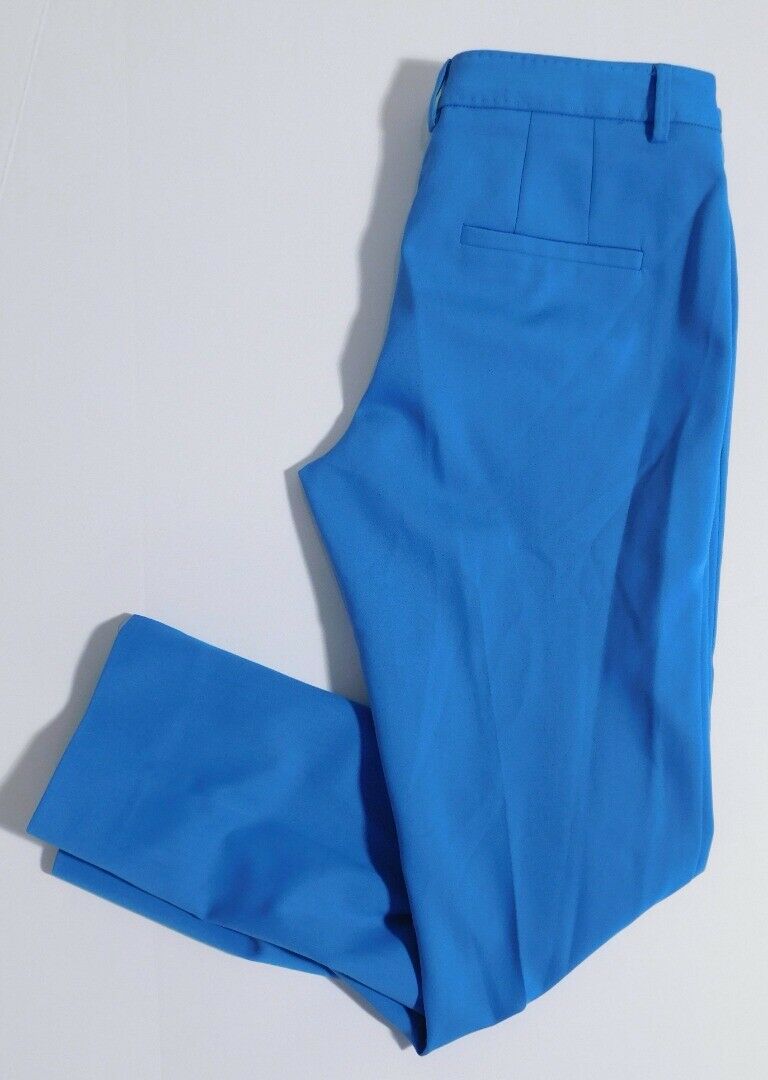 MARELLA Women's Turquoise Cotton Stretch Flat Front Cropped Pant Suit Sz 6 $770 - Image 8