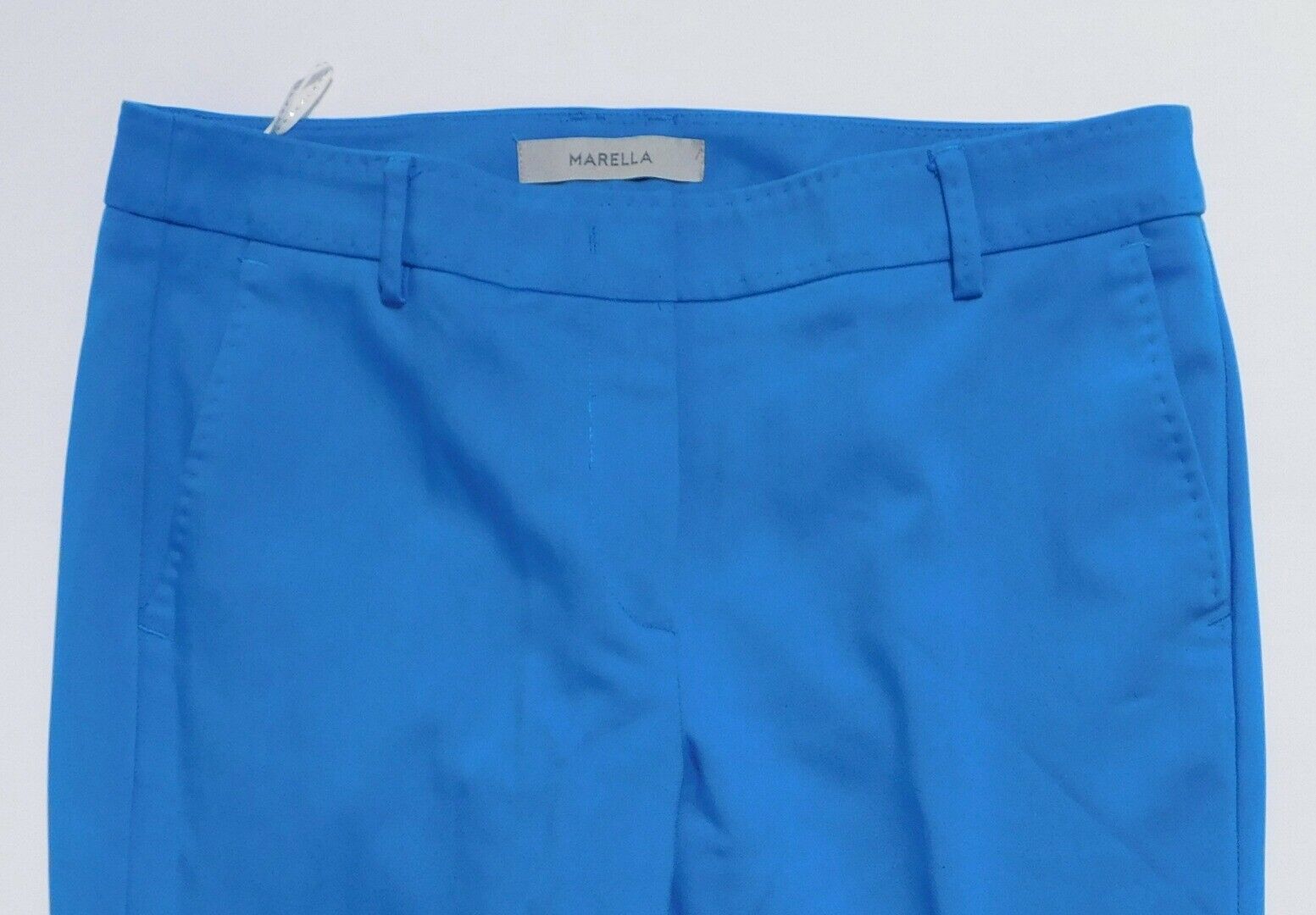 MARELLA Women's Turquoise Cotton Stretch Flat Front Cropped Pant Suit Sz 6 $770 - Image 10