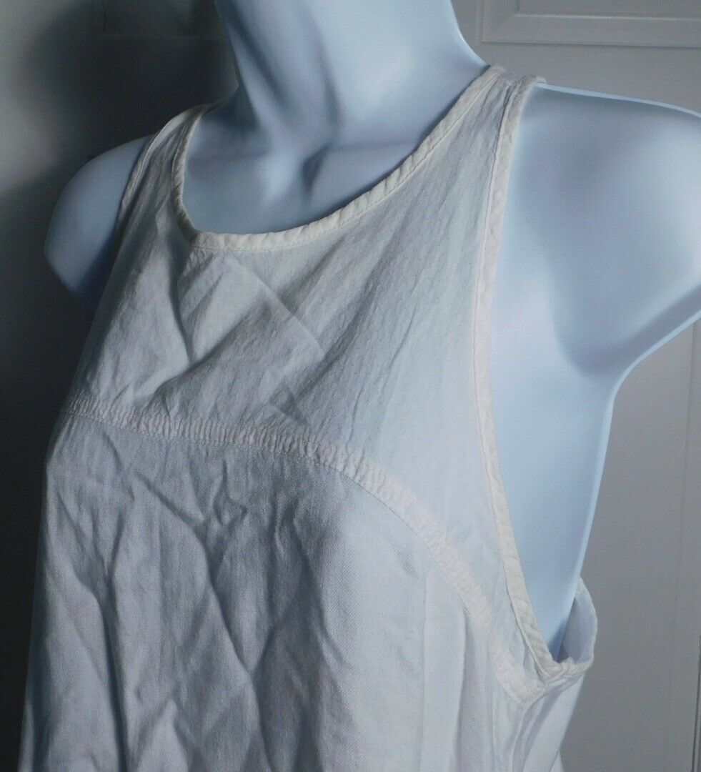 MICHAEL STARS Women's Ivory Sleeveless Scoop Neck Shift Dress Sz M - Image 4