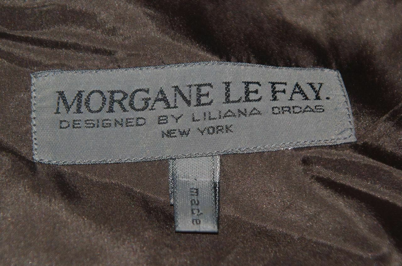 MORGANE LE FAY BY LILIANA ORDAS Brown Linen Sleeveless Button Front Dress Sz S - Image 7
