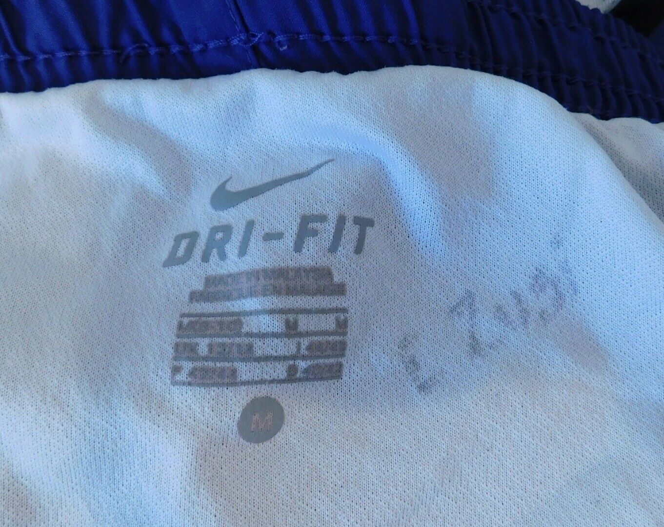 NIKE Women's Dri-Fit Blue W Black Trim White Accent Running Short Sz M - Image 5