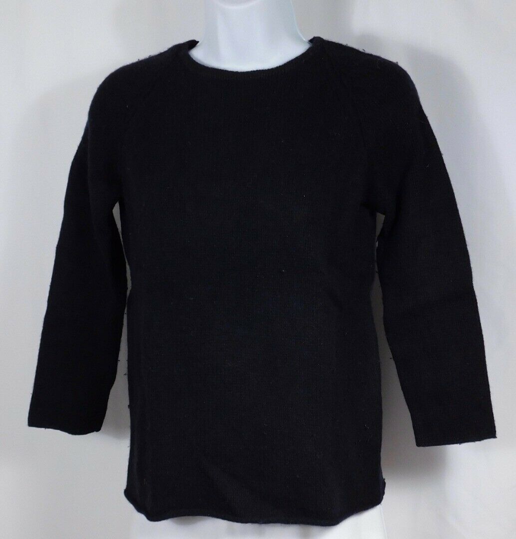 RALPH LAUREN BLACK LABEL Black Wool Cashmere Scoop Neck Sweater Sz S - Image 3
