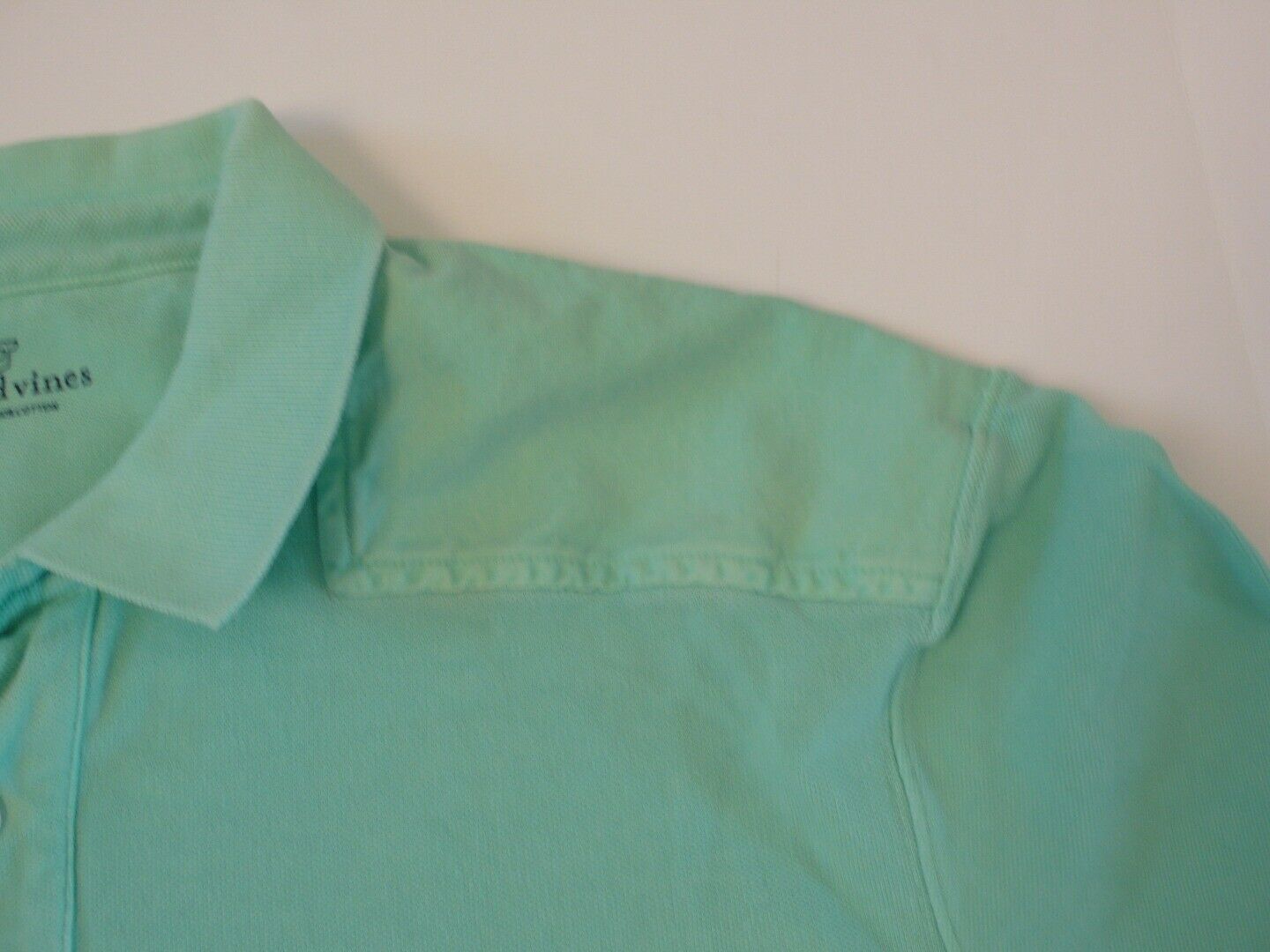 VINEYARD VINES Men's Green Short Sleeve Cotton Pique Shep Polo Shirt Sz L - Image 4