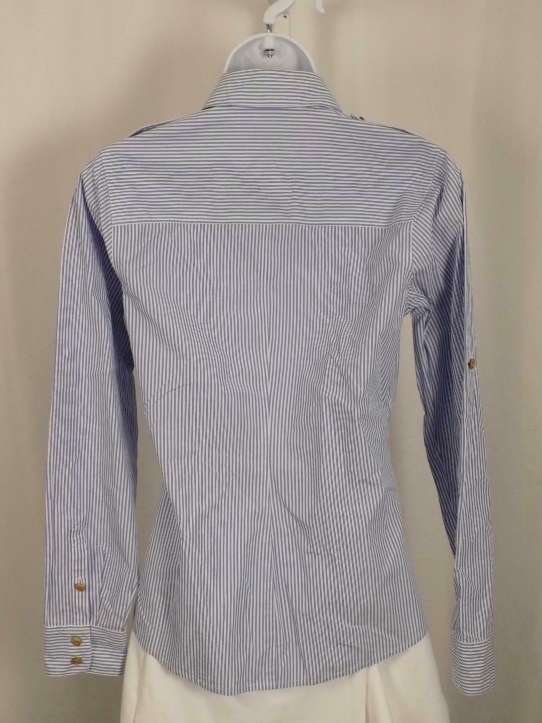 VINEYARD VINES Women's Blue & White Stripe Cotton Button Down Shirt Sz 6 - Image 8