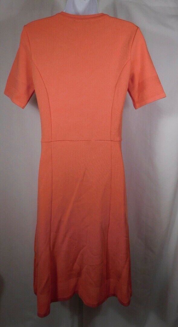 BIANA Women's Orange Shimmer Knit Scoop Neck Short Sleeve Dress Sz 6 $435 - Image 6
