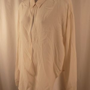 BROCHU WALKER Women's Ivory Silk Long Sleeve Blouse Tunic Sz M