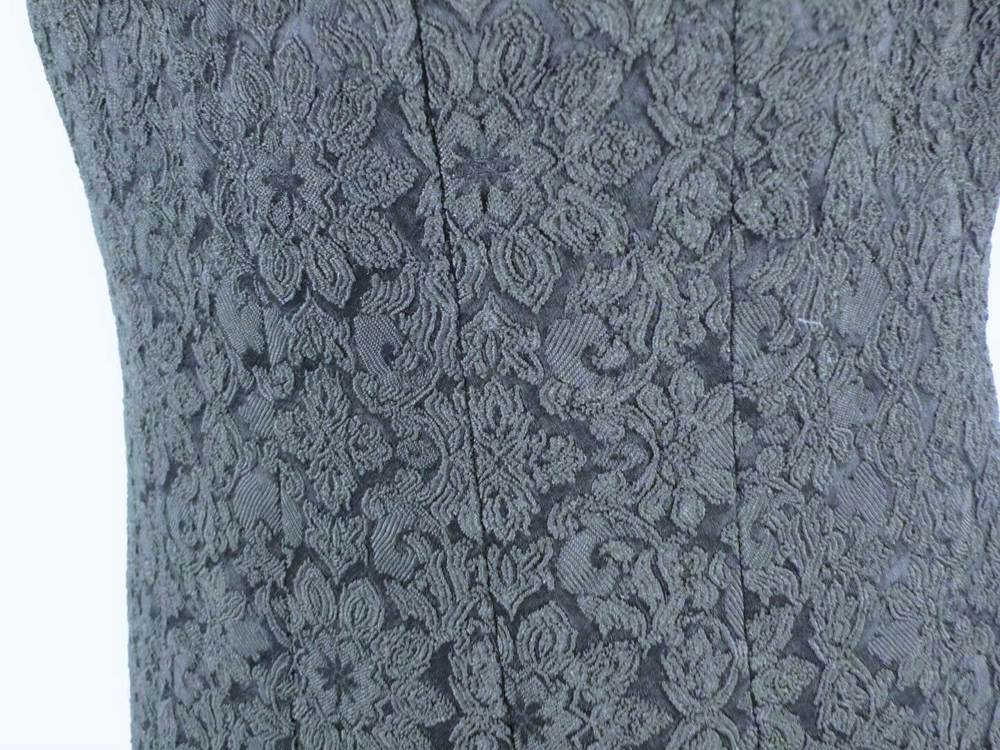 BROOKS BROTHERS Women's Black Floral Brocade Sleeveless Sheath Dress Sz 10 - Image 5