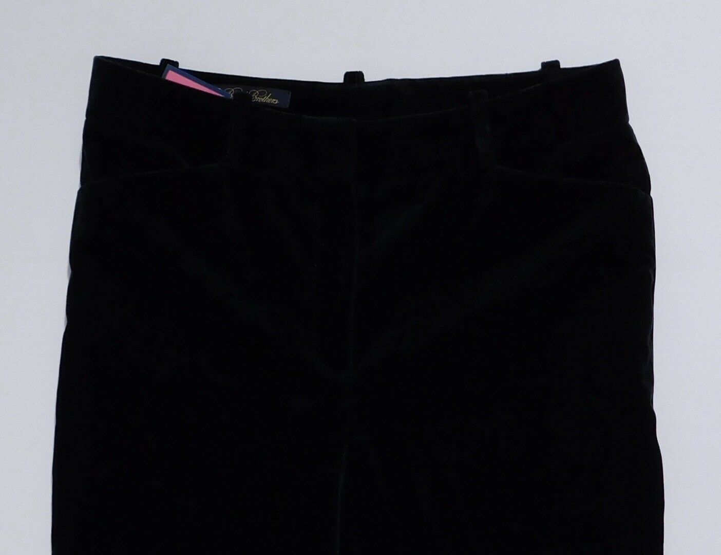 BROOKS BROTHERS Women's Hunter Green Paisley Cotton Stretch Velvet Pant Sz 4 - Image 4