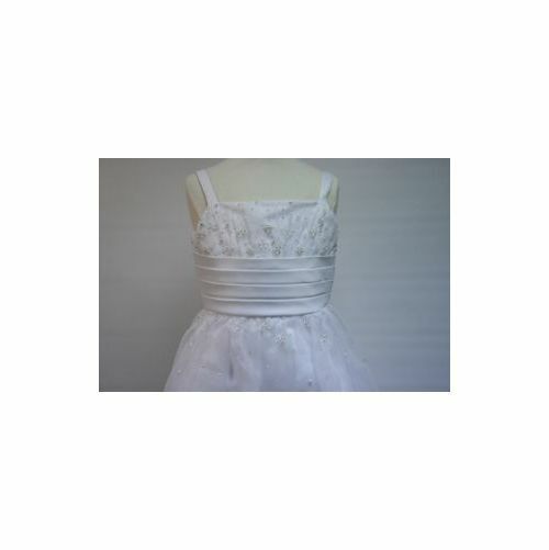 CHRISTIE HELENE NWT Beaded Sleeveless Satin/Organza Communion Dress w/Jacket Sz7 - Image 8