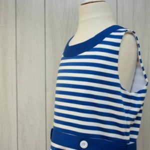 FLORENCE EISEMAN NWT Sleeveless Striped Dress Royal Blue/White Sz 12