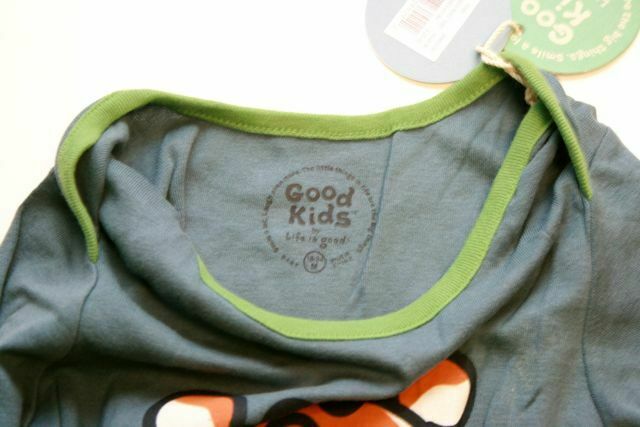 GOOD KIDS by LIFE IS GOOD 100% Cotton L/S Peace Tiger One Piece Blue Sz 18-24 mo - Image 6