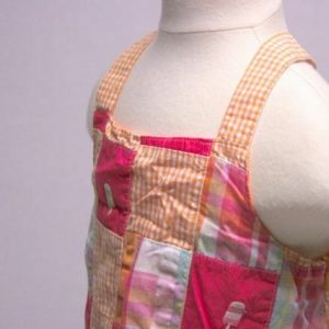 GYMBOREE Scream for Ice Cream Girls Pink Orange Blue Plaid Cotton Top Sz 7