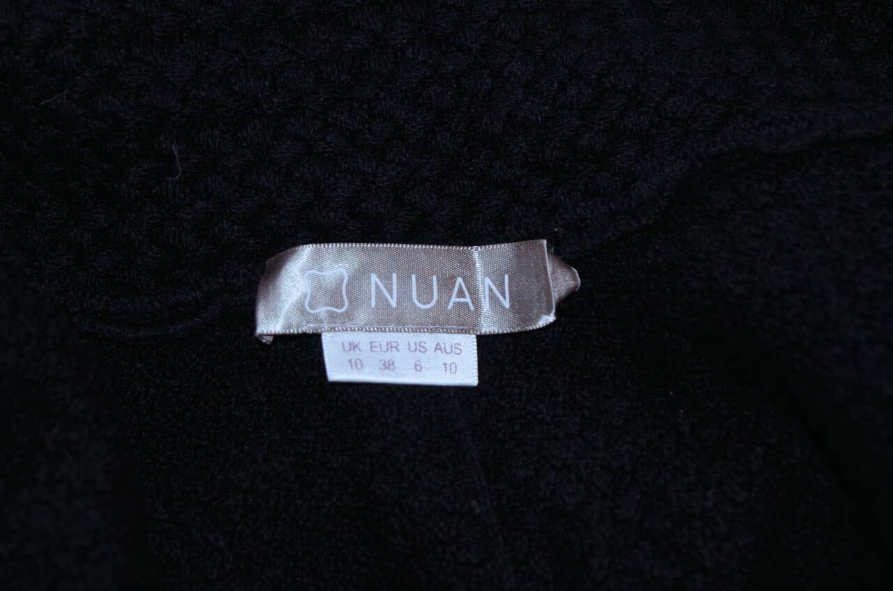 NUON CASHMERE Classic COCO Jacket Black 100% Cashmere $675 Sz 6 - Image 11