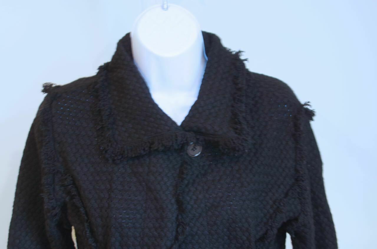 NUON CASHMERE Classic COCO Jacket Black 100% Cashmere $675 Sz 6 - Image 4