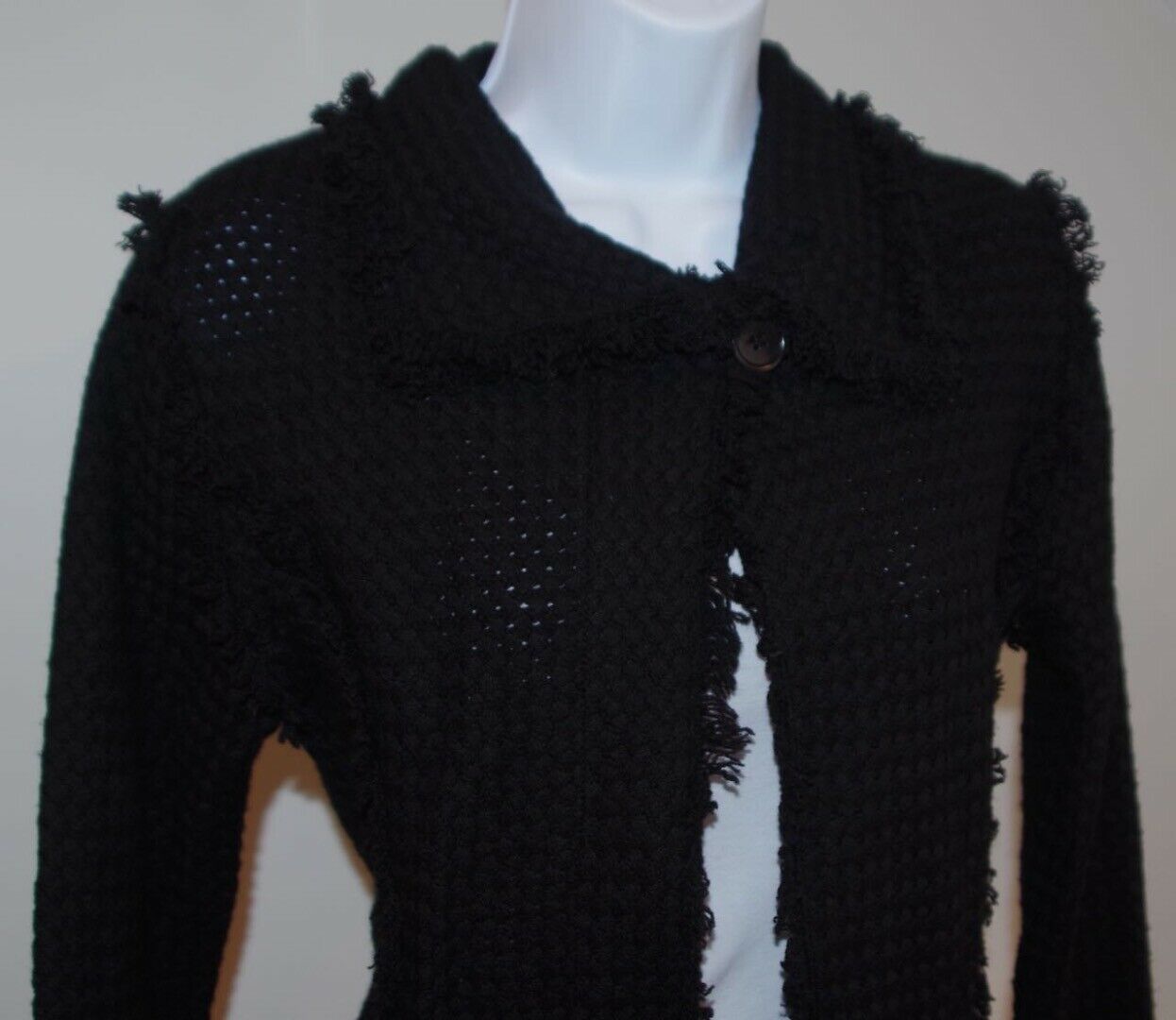 NUON CASHMERE Classic COCO Jacket Black 100% Cashmere $675 Sz 6 - Image 5