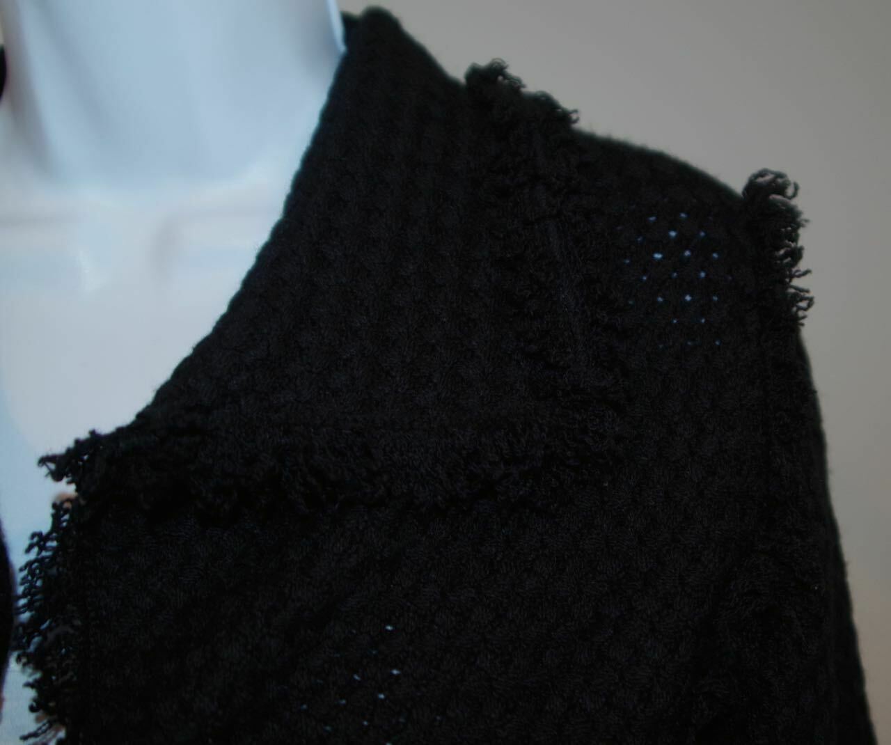 NUON CASHMERE Classic COCO Jacket Black 100% Cashmere $675 Sz 6 - Image 7