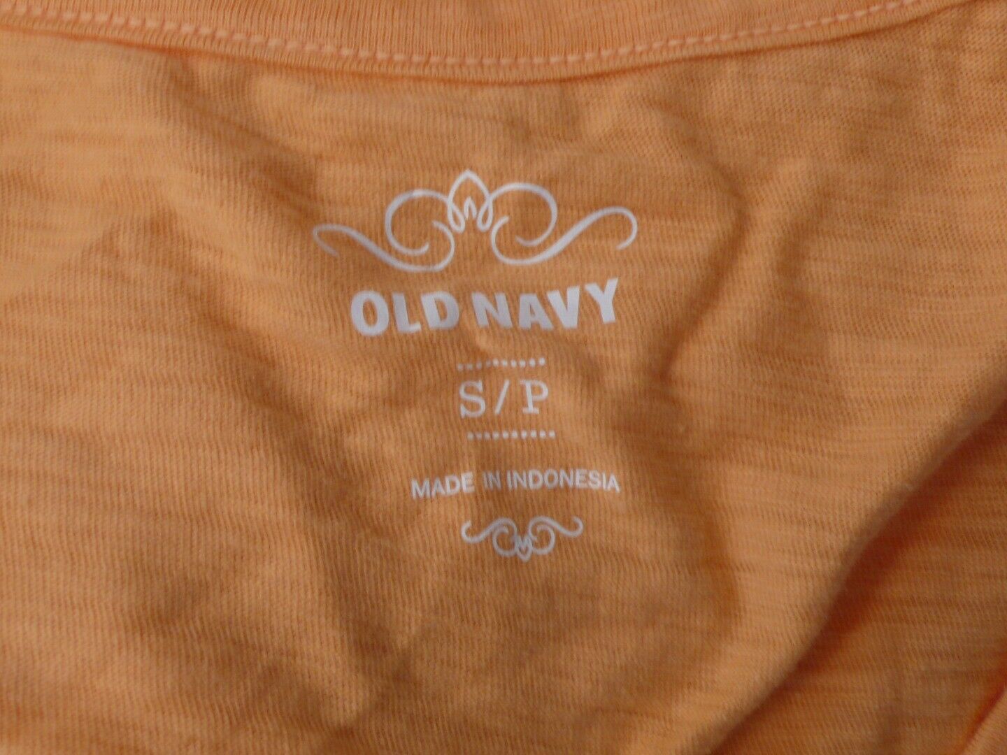 OLD NAVY Women's Orange Cotton Scoop Neck 3/4 Sleeve Tissue T Shirt Sz S/P - Image 7