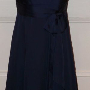 PRISCILLA OF BOSTON Navy Blue Strapless A-Line Dress Sz 6