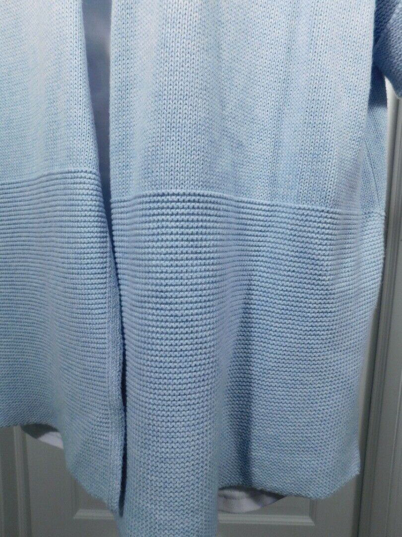 REPEAT EASY KNIT Women's Light Blue Cotton Open Cardigan Sweater Sz 40 M ($140) - Image 4