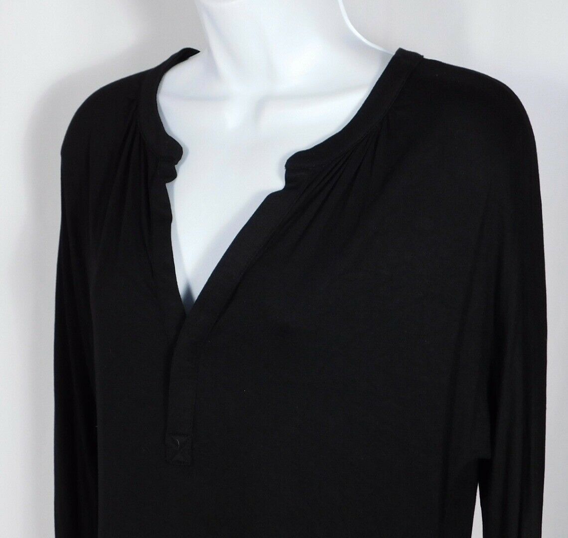 TOBI Women's Black Jersey Knit V-Neck Long Sleeve Dress Sz M - Image 4