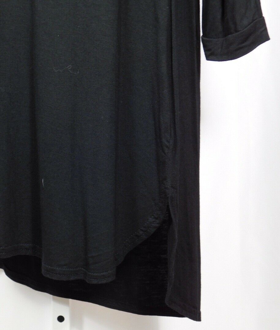 TOBI Women's Black Jersey Knit V-Neck Long Sleeve Dress Sz M - Image 5