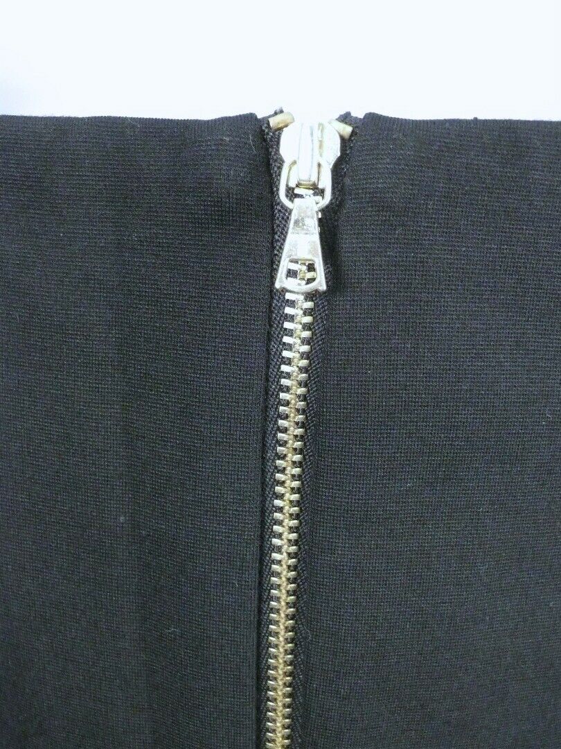 TRINA TURK Black Jersey Knit Gathered Waist 3/4 Sleeve Dress Sz 8 - Image 8