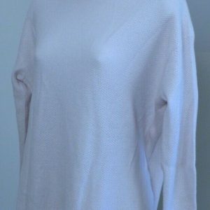 VELVET BY GRAHAM & SPENCER Beige Cashmere Waffle Turtleneck Sweater Sz S