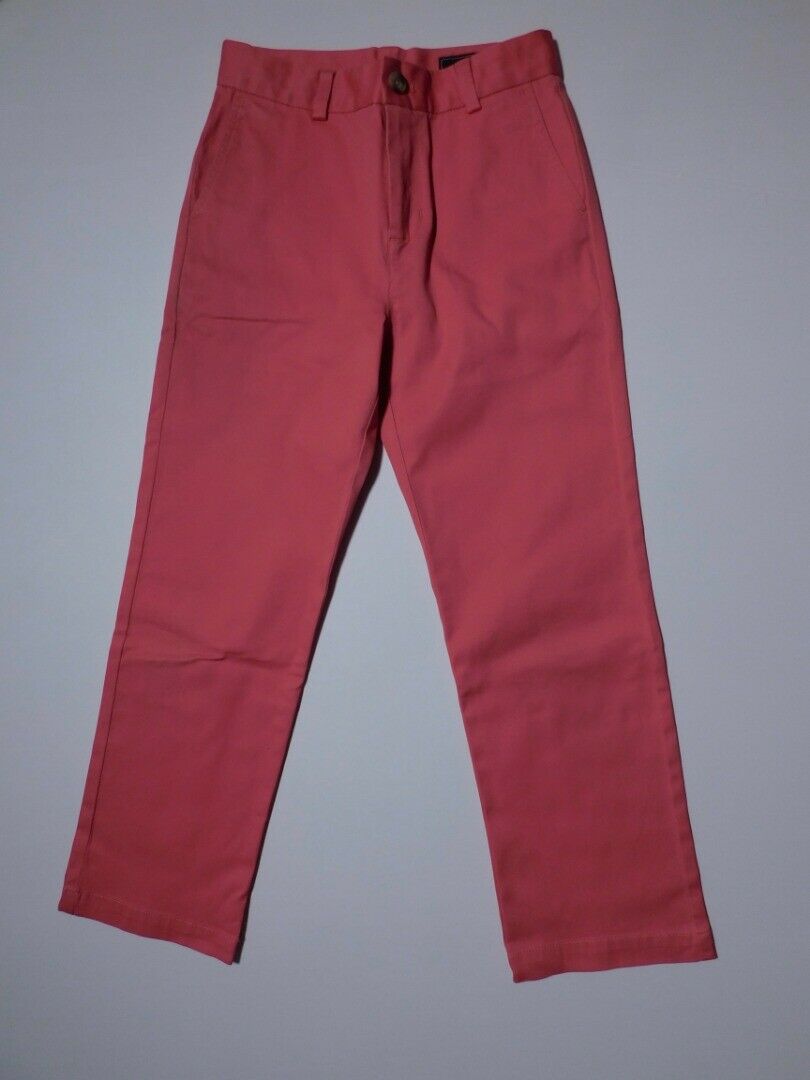 VINEYARD VINES Boys Red Flat Front Cotton Chino Pant Sz 10 - Image 4