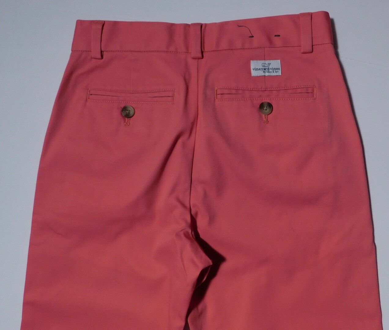 VINEYARD VINES Boys Red Flat Front Cotton Chino Pant Sz 10 - Image 5